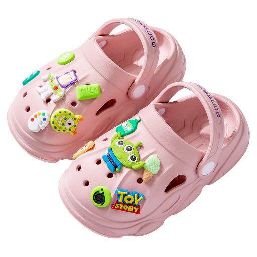 Pibi Kids Cute Toy World Themed Clogs Pink