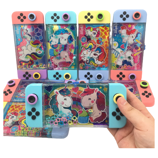 Pibi Kids Unicorn Water Ring Game Console with Rings Assorted (Single) Age- 3 Years & Above