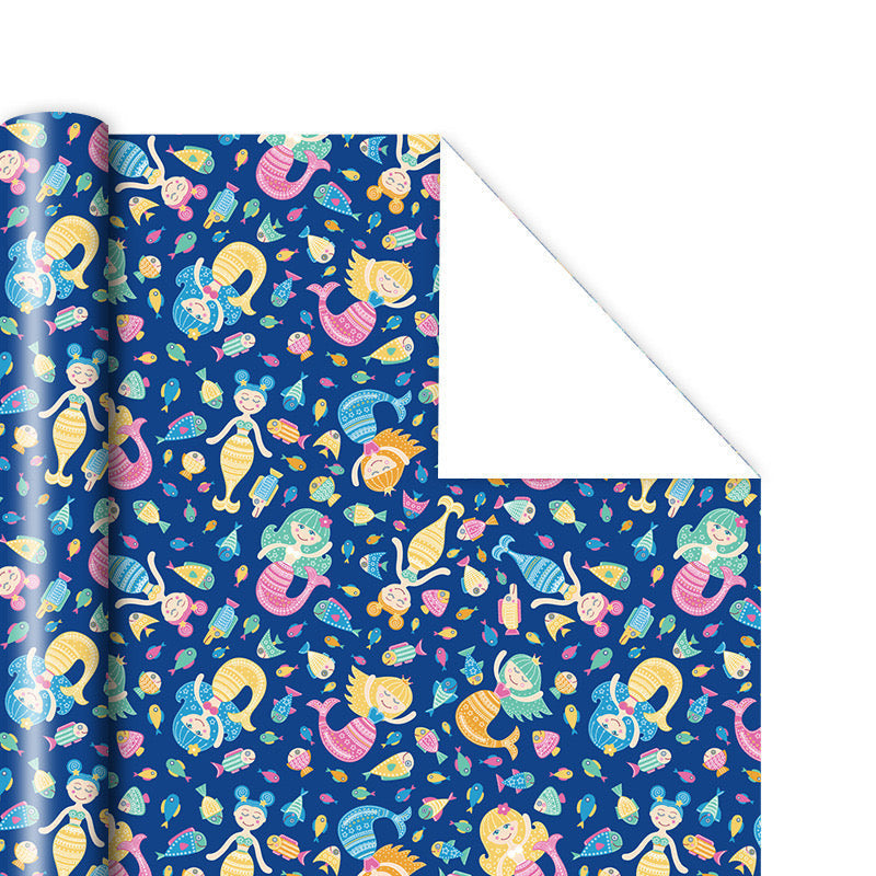 Pibi Mermaid Gift Wrapping Paper 50 x 70 cm Dark Blue