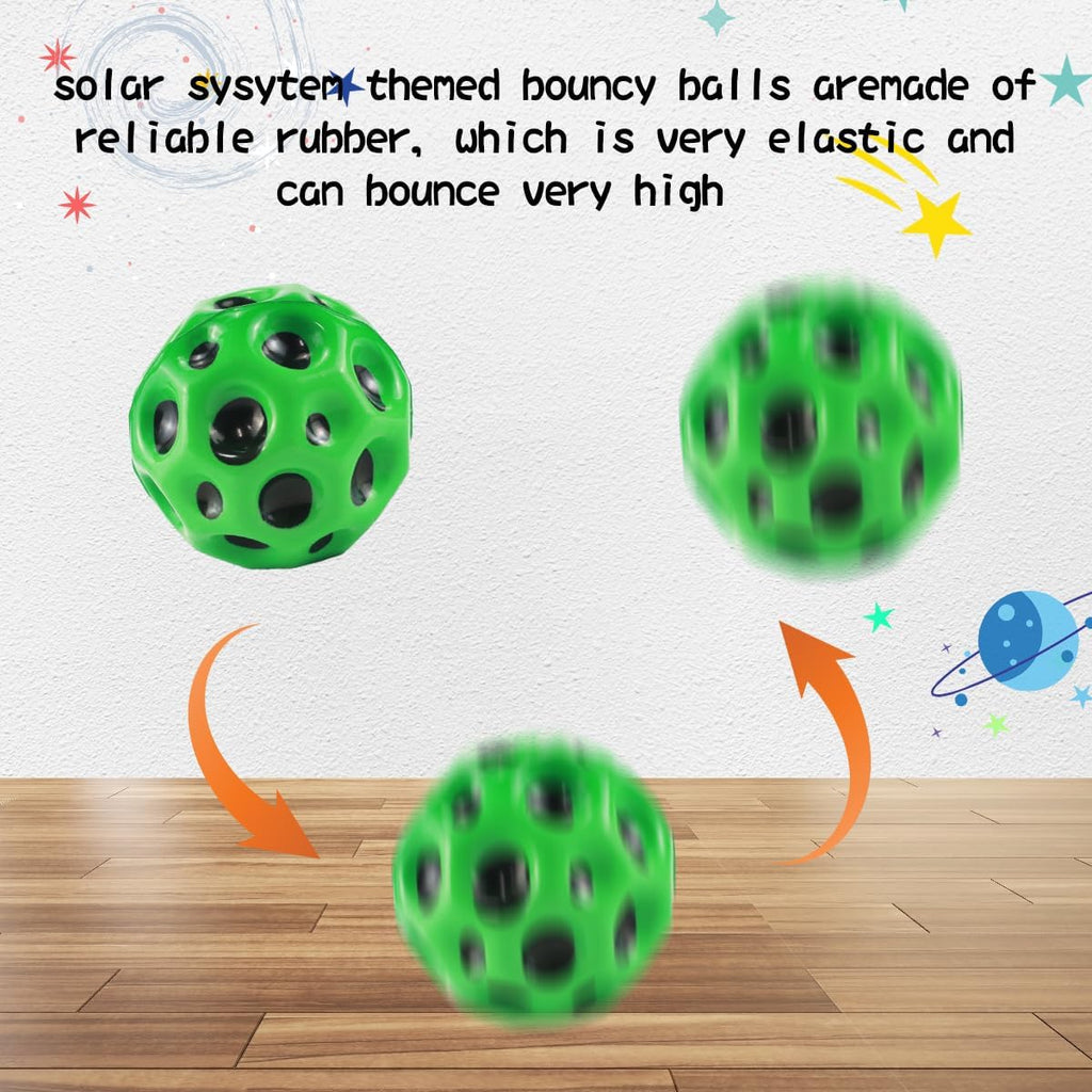 Pibi Mini 7 cm High Jumping & Bouncing Moon Ball Multicolor Assorted Age- 3 Years & Above