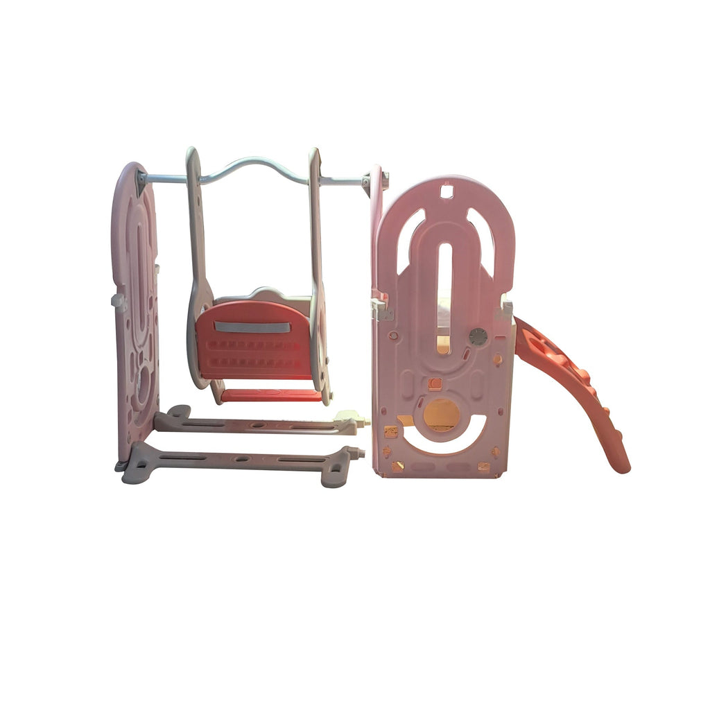 Pibi Multifunctional Playset- Climb, Slide & Swing Pink/Grey Age- 12 Months to 7 Years
