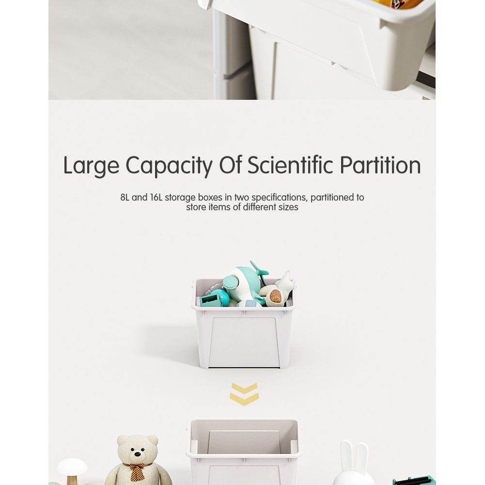 Pibi Multifunctional Storage Organizer with 6 Bins â€“ 2 Columns & 3 Layers Age- Newborn & Abobve