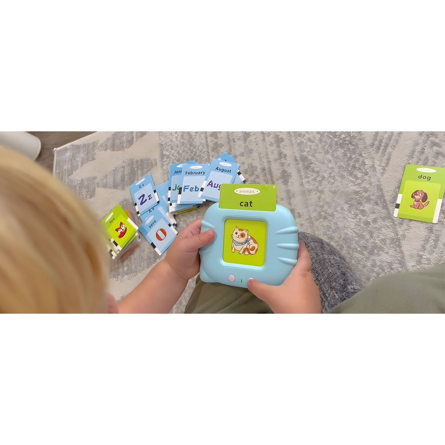 Pibi Talking Flash Cards with 112 Sight Words+USB Cable Montessori & Interactive Toddler Toys Pink Age- 12 Months & Above
