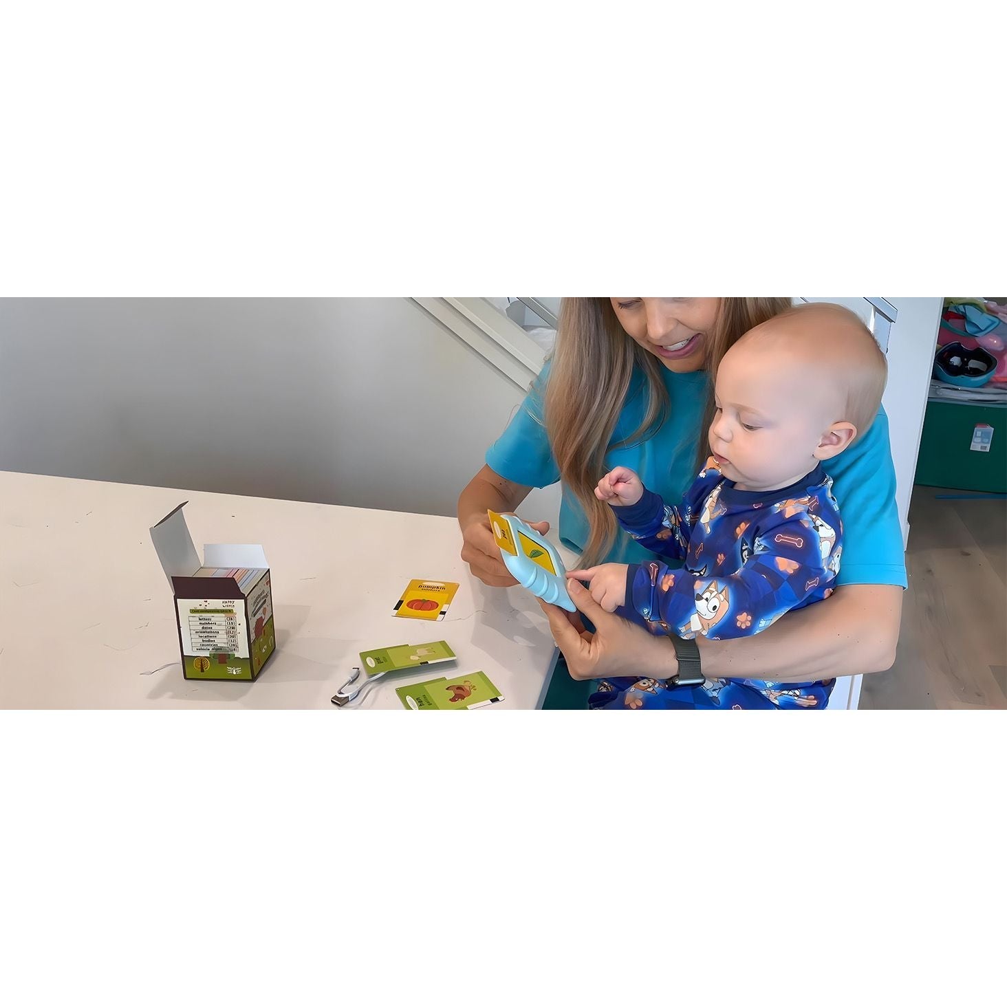 Pibi Talking Flash Cards with 112 Sight Words+USB Cable Montessori & Interactive Toddler Toys Pink Age- 12 Months & Above