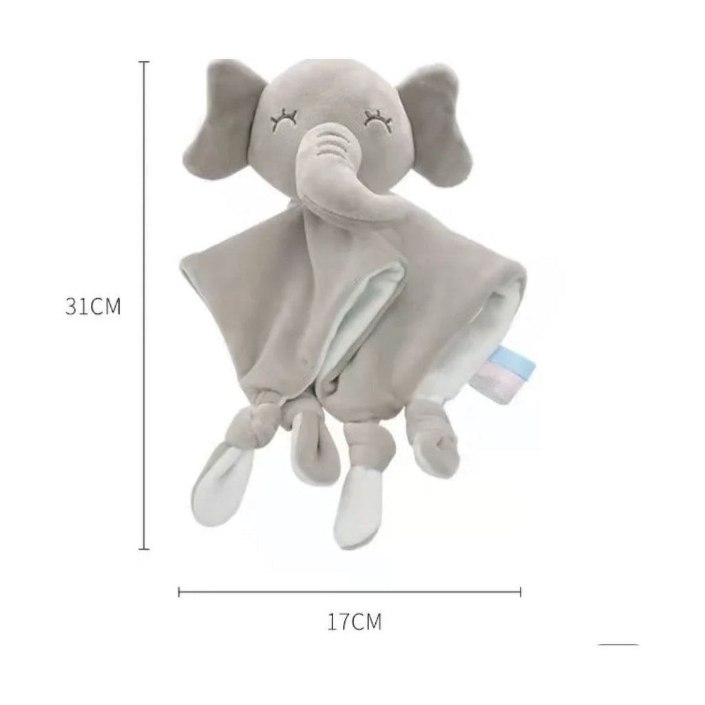 Pibi Ultra Soft Baby Plush Toy Teether Blanket Assorted Elephant/Bunny (31 x 17 cm) (Single) Age- Newborn to 3 Years
