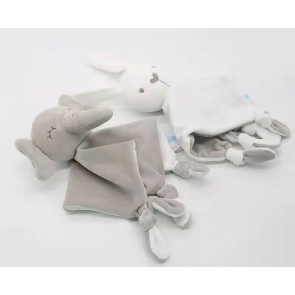 Pibi Ultra Soft Baby Plush Toy Teether Blanket Assorted Elephant/Bunny (31 x 17 cm) (Single) Age- Newborn to 3 Years