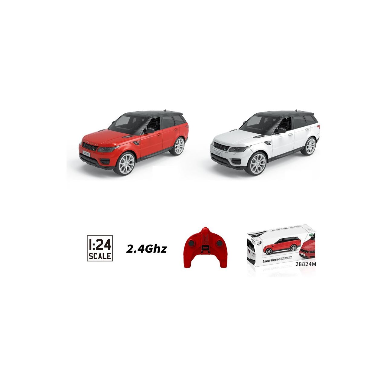 Range Rover Sport Car with 1:24 Scale Remote Control Battery