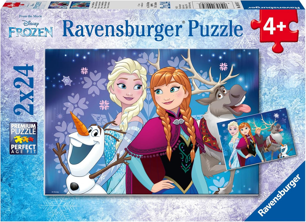 Ravensburger Disney Frozen Northern Lights Kids Puzzle 2x24pcs Age- 4 Years & Above