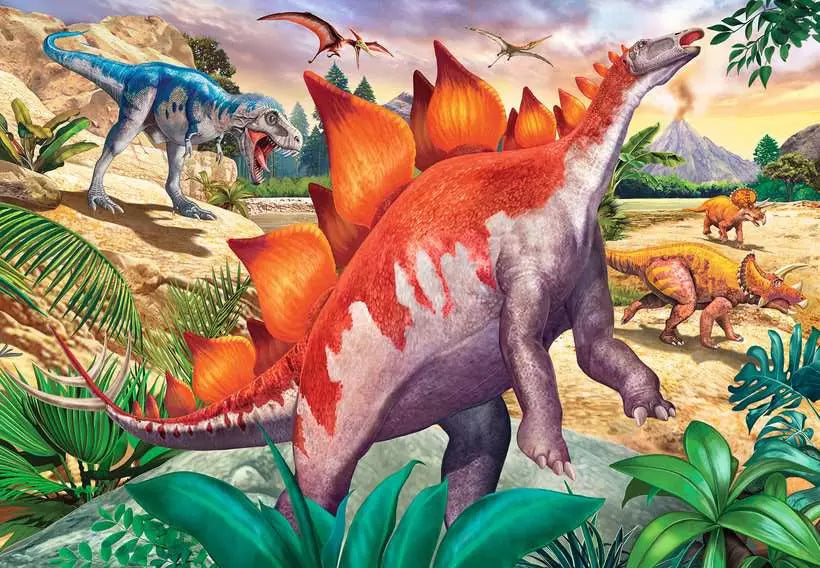 Ravensburger Jurassic Wildlife Jigsaw Puzzles (2x 24 Pieces) for Kids Age- 4 Years & Above 