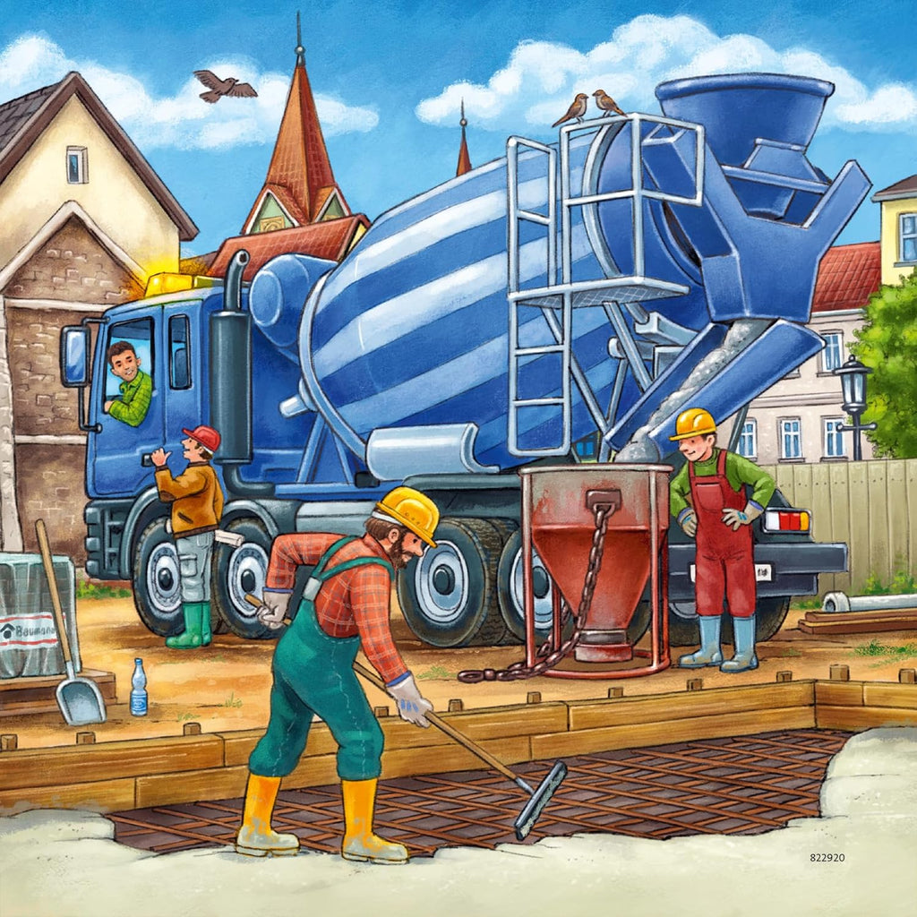 Ravensburger Large Construction Vehicle Kids Puzzle 3 x 49 Pieces Age- 4 Years & Above