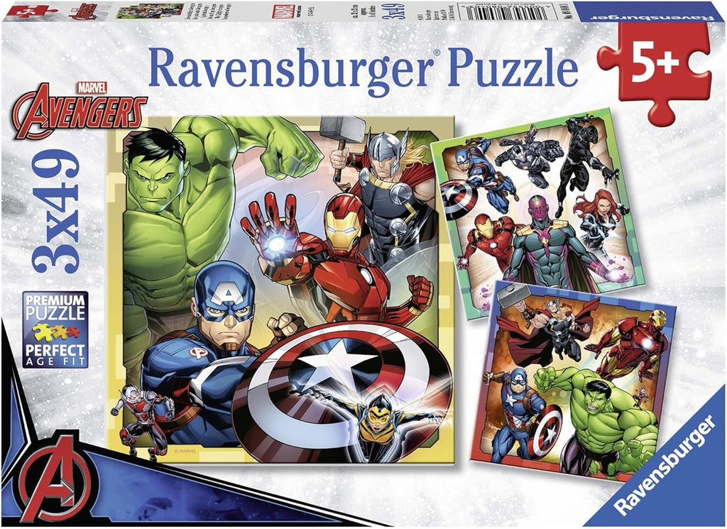 Ravensburger Marvel Avengers Children’s Puzzle 3x49 Pieces Age- 4 Years & Above