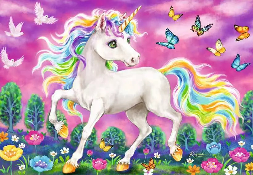 Ravensburger Unicorn & Pegasus Jigsaw Puzzles (2x 24 Pieces) for Kids Age- 4 Years & Above 