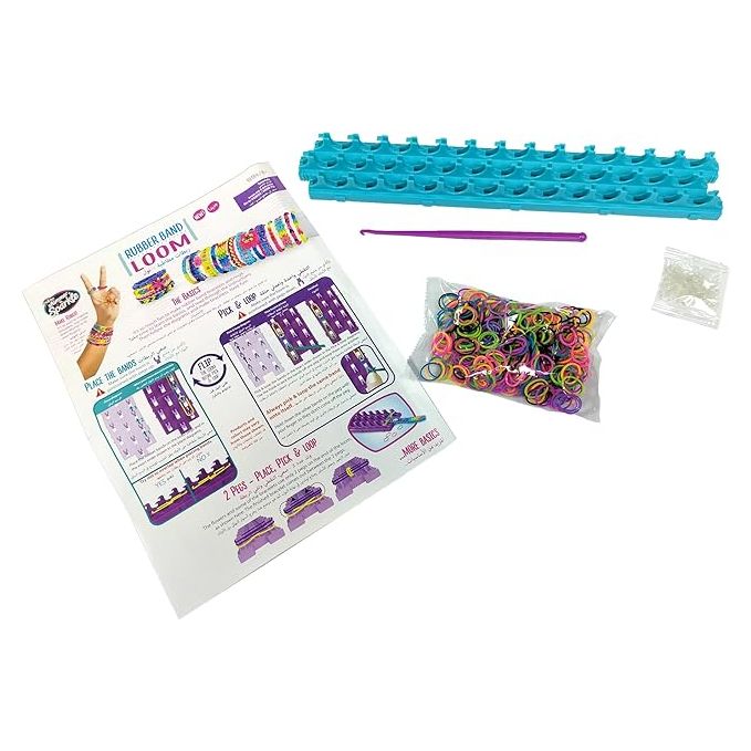  Cra-Z-Loom Rubber Band Loom with 15 DIY Bracelets Age- 6 Years & Above