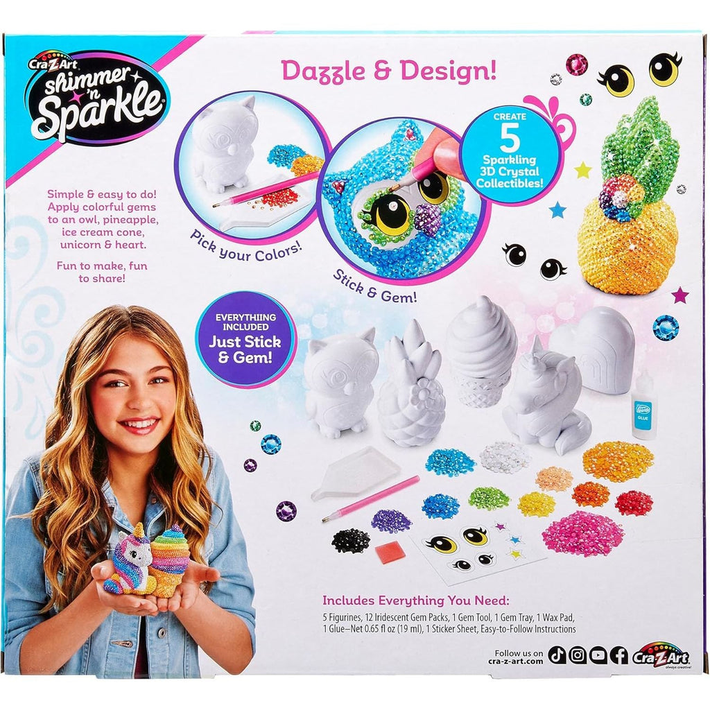 Shimmer 'n Sparkle 3D Crystal Gem Creations Playset Age- 8 Years & Above