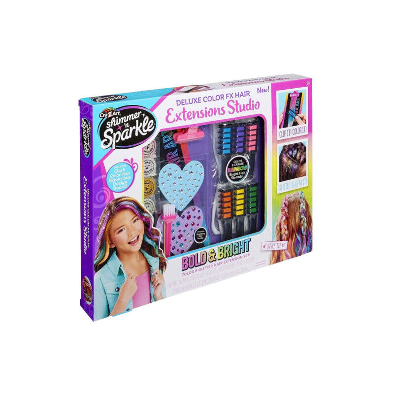  Shimmer 'n Sparkle FX Hair Extensions Deluxe Value Playset Age- 8 Years & Above