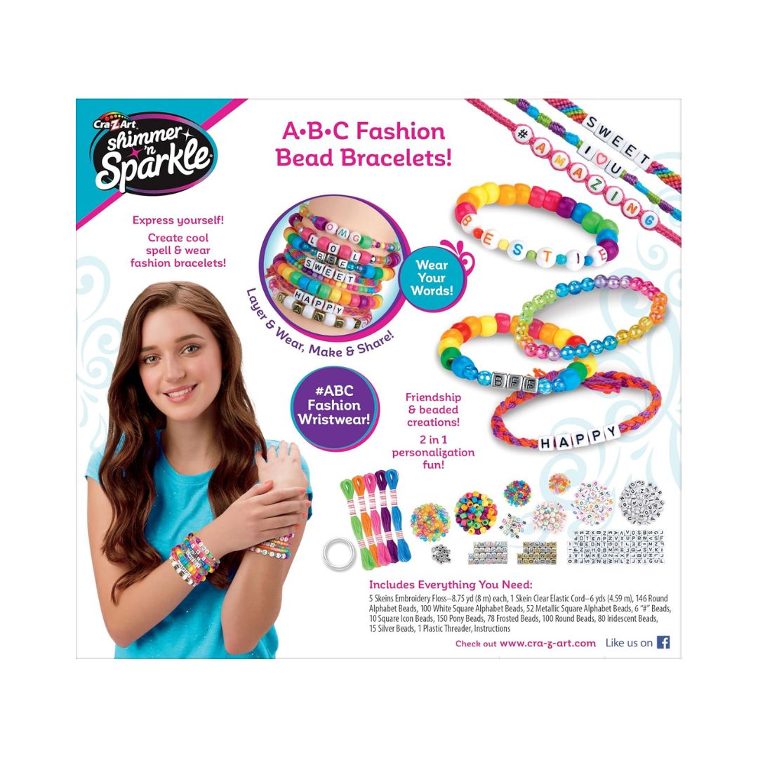 Shimmer n' Sparkle Shimmer 'N Sparkle ABC Fashion Bead Bracelets Multicolor Age-6 Years & Above