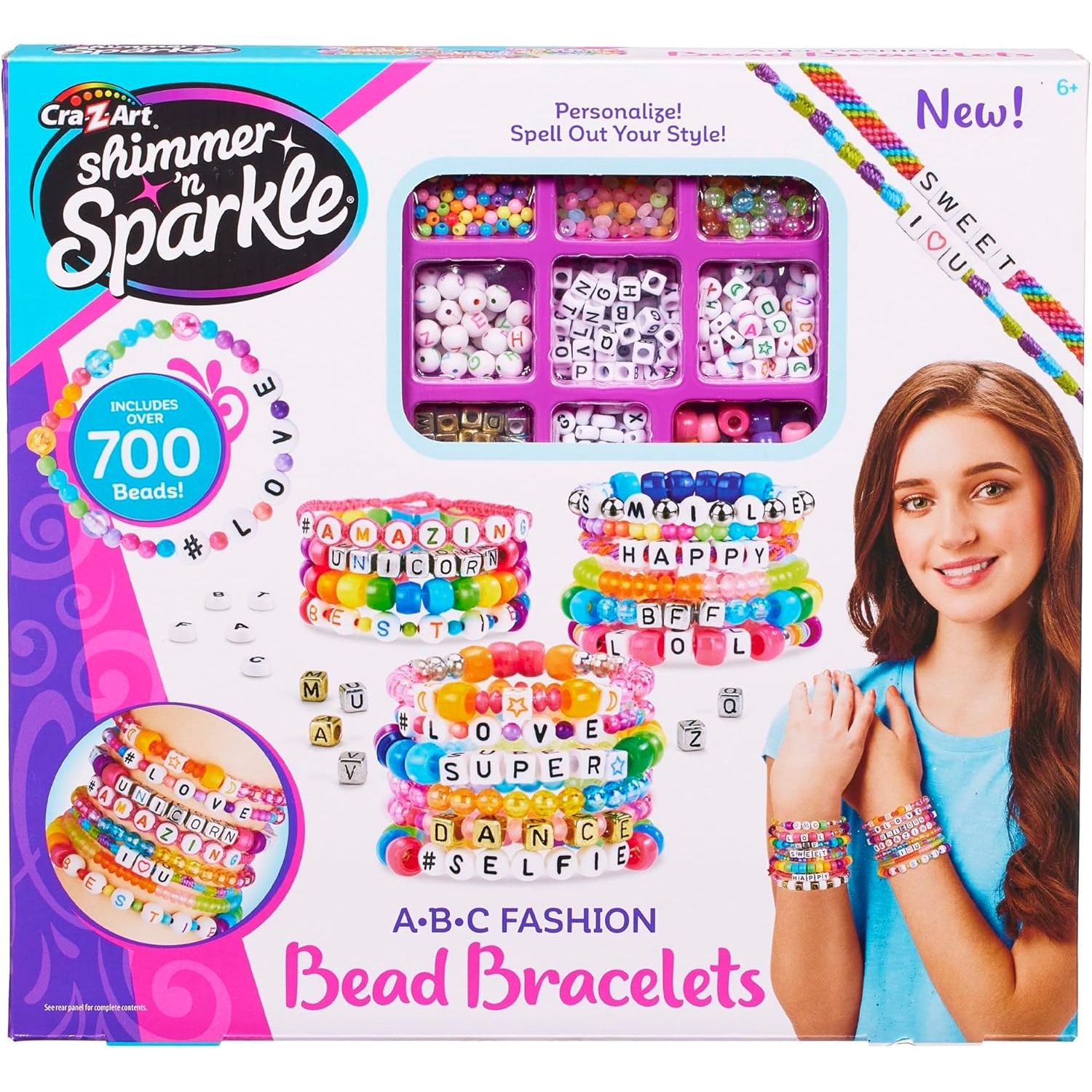 Shimmer n' Sparkle Shimmer 'N Sparkle ABC Fashion Bead Bracelets Multicolor Age-6 Years & Above