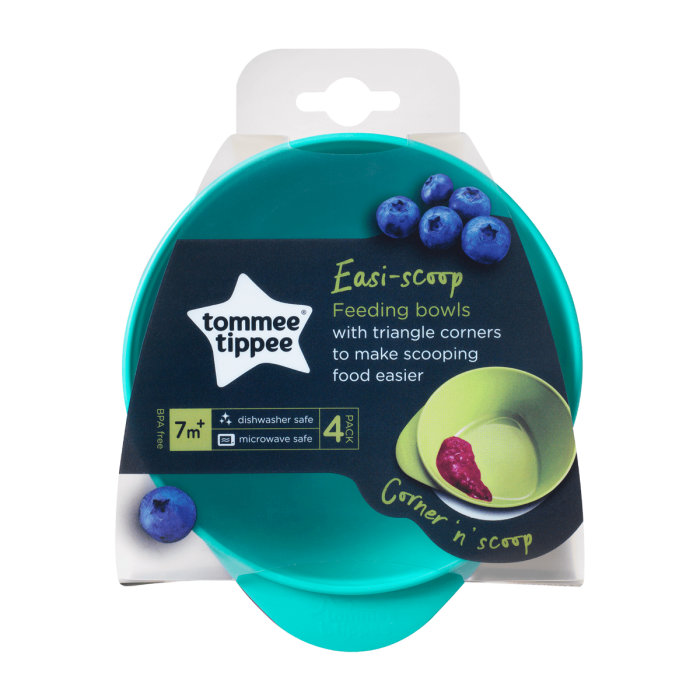 Tommee Tippee Feeding Bowls 4 Pack 7m+