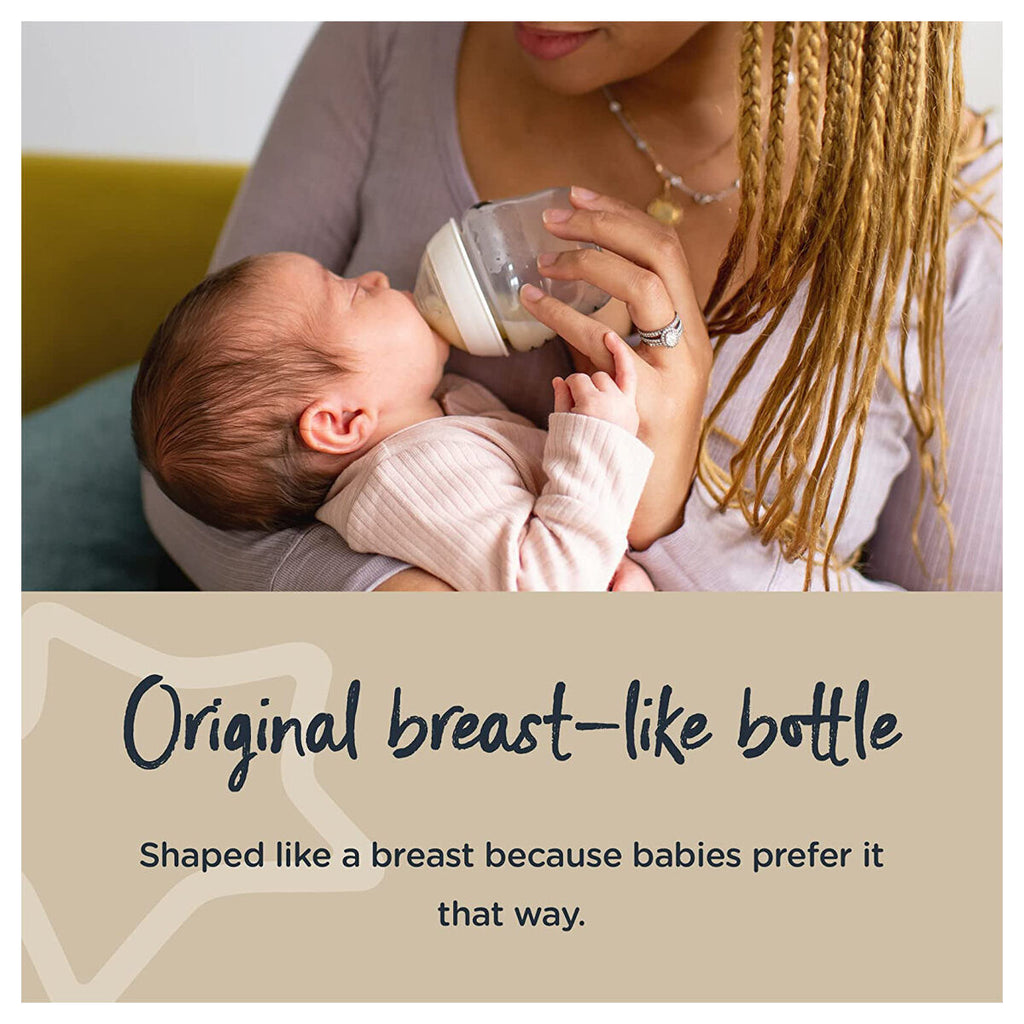 Tommee Tippee Closer to Nature Anti-Colic Feeding Bottles - 150 Ml Set of 3 Multicolor Age- Newborn & Above