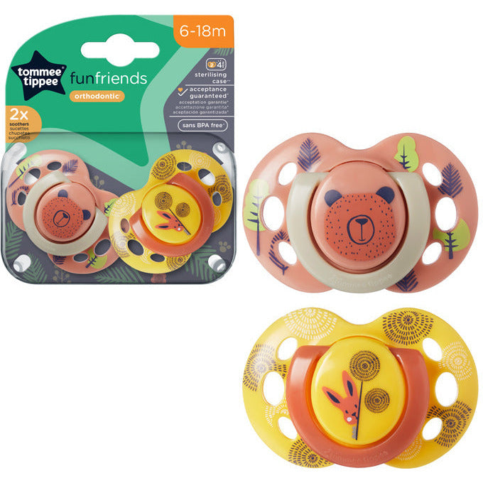 Tommee Tippee Closer to Nature Fun Air Soother (Pack of 2) Age- 6 Months to 18 Months