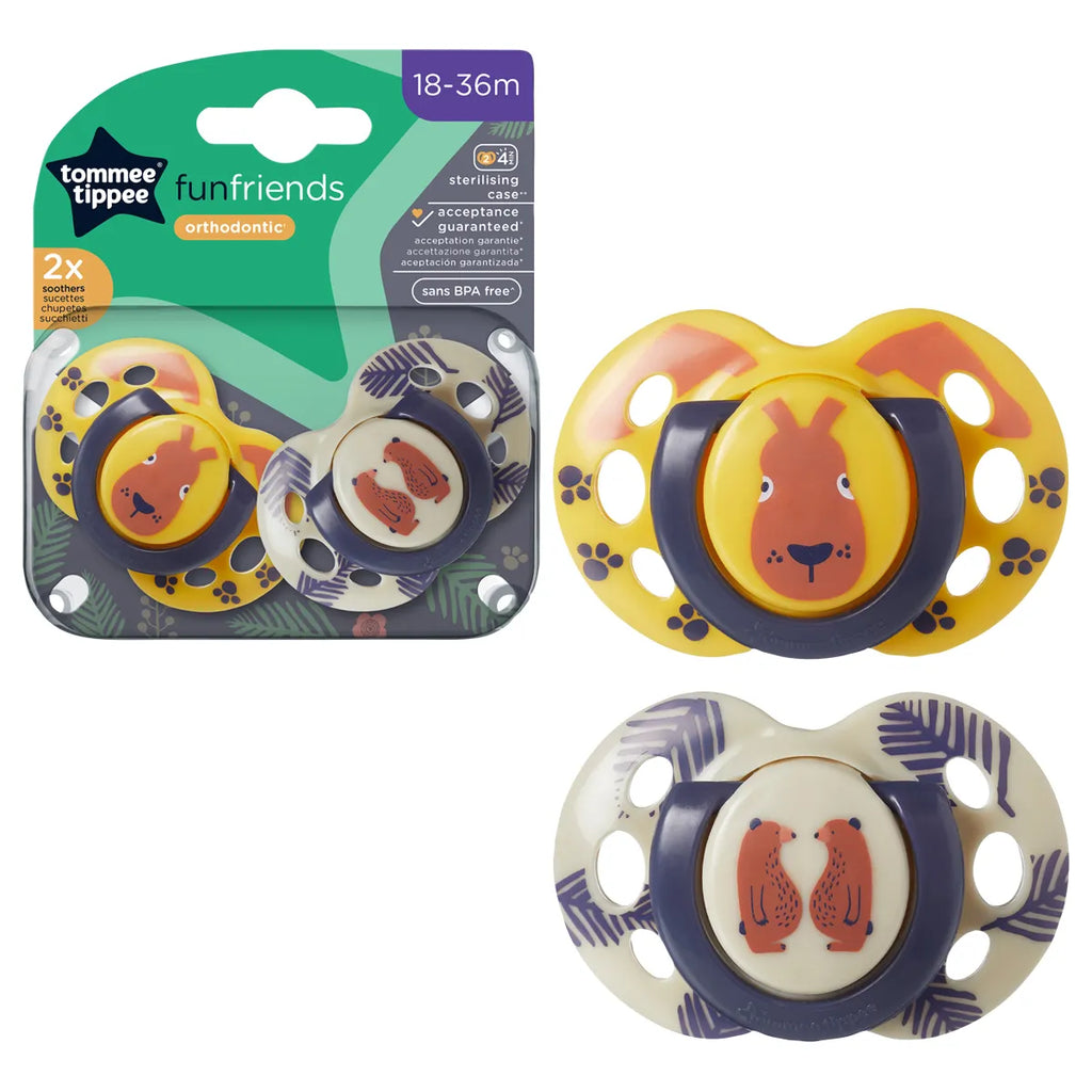 Tommee Tippee  Fun Soothers Assorted Pack of 2 Age- 18 Months to 36 Months