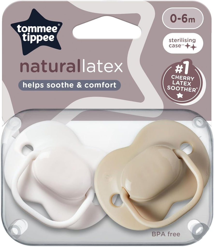 Tommee Tippee Natural Latex Cherry Soothers  Pack of 2 Age- Newborn to 6 Months
