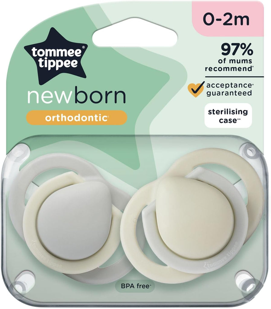 Tommee Tippee  Newborn Neutral Soothers Pack of 2 Age- Newborn to 2 Months