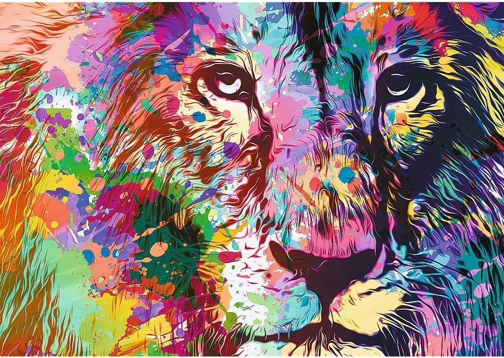 Trefl 1000 Piece Jigsaw Puzzle Colorful Lion Age- 5 Years & Above