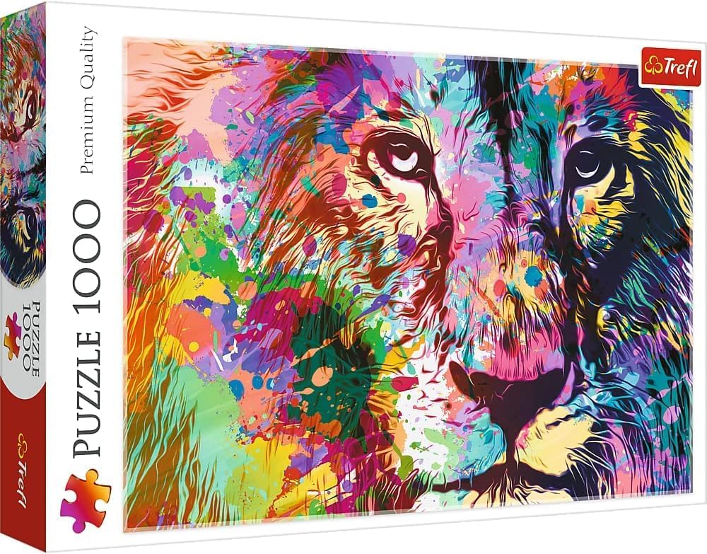 Trefl 1000 Piece Jigsaw Puzzle Colorful Lion Age- 5 Years & Above