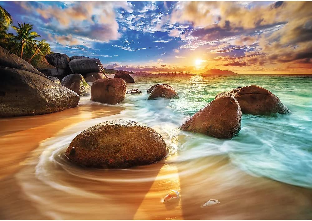 Trefl 1000 Piece Jigsaw Puzzle Samudra Beach, India Age- 5 Years & Above