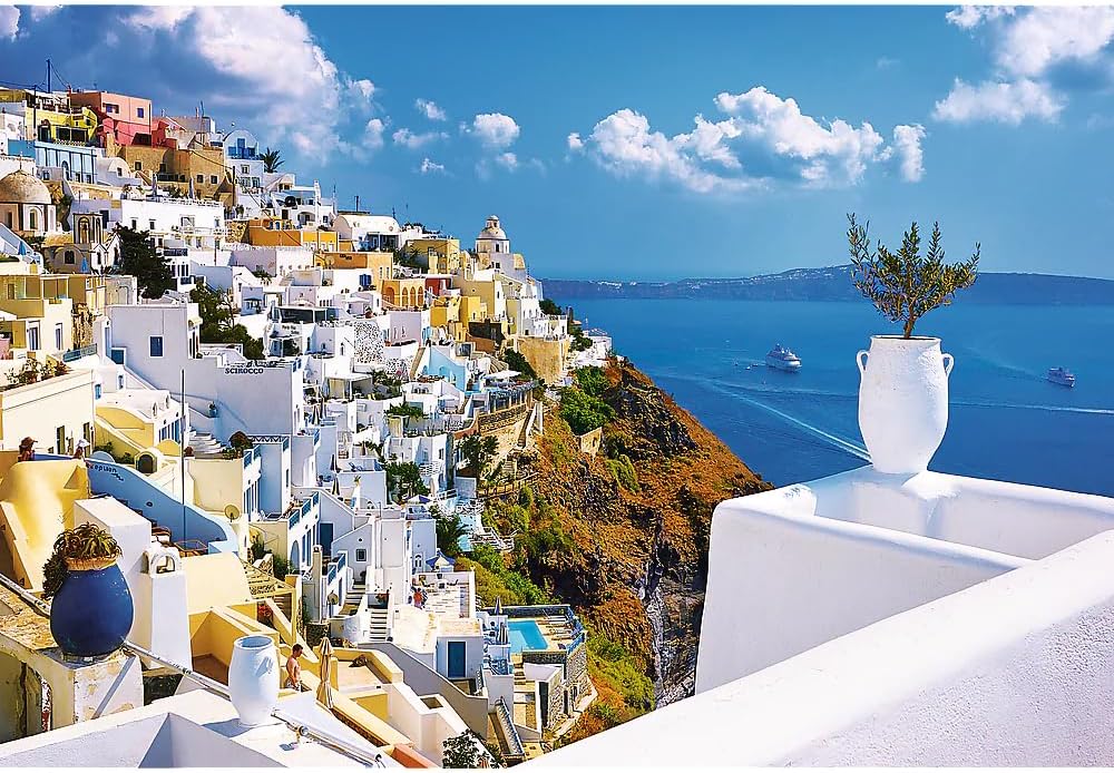 Trefl 1500 Piece Jigsaw Puzzle Santorini, Greece Age- 5 Years & Above