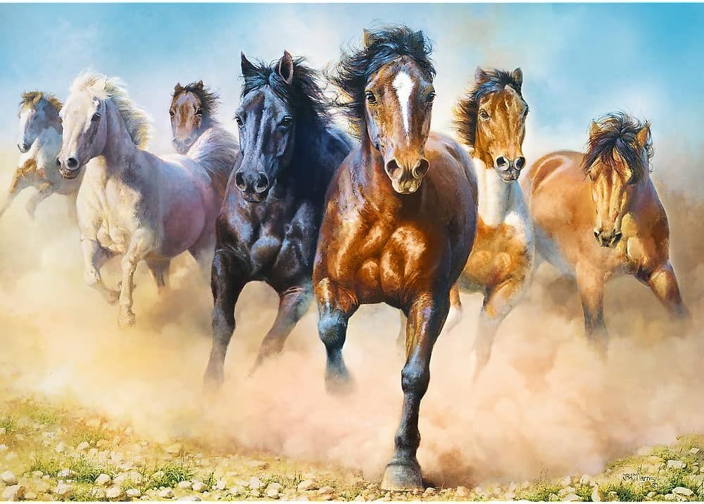Trefl 2000 Piece Jigsaw Puzzle Galloping Herd of Horses Age- 8 Years & Above