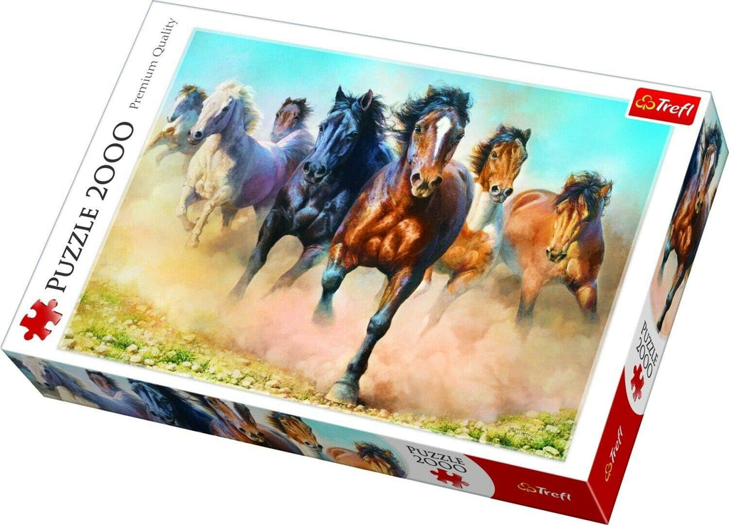 Trefl 2000 Piece Jigsaw Puzzle Galloping Herd of Horses Age- 8 Years & Above