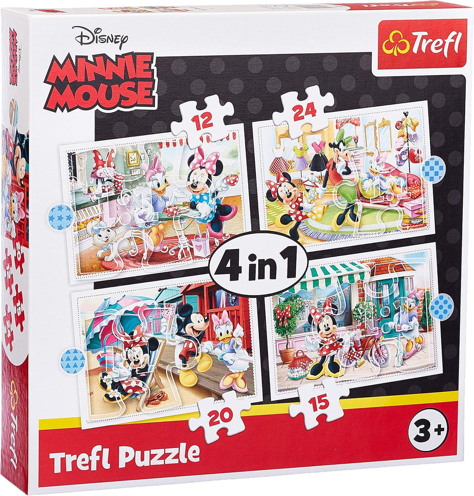 Trefl 4in1 (12, 15, 20, 24) Jigsaw Puzzle Minnie with friends / Disney Minnie Age- 3 Years & Above