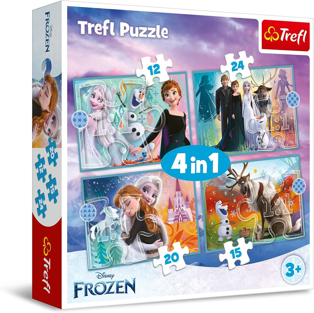 Trefl 4in1 (12, 15, 20, 24) Jigsaw Puzzle The amazing world of Frozen / Disney Frozen 2 Age- 5 Years & Above