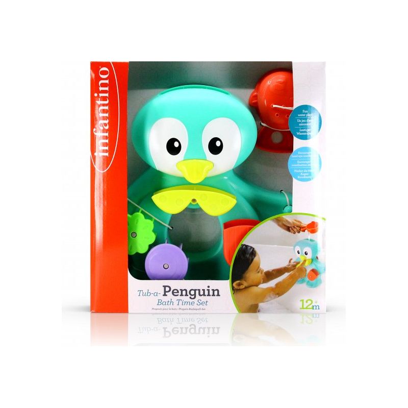 Infantino Tub-A-Penguin Bath Tim Toy Set Multicolor Age- 12 Months & Above