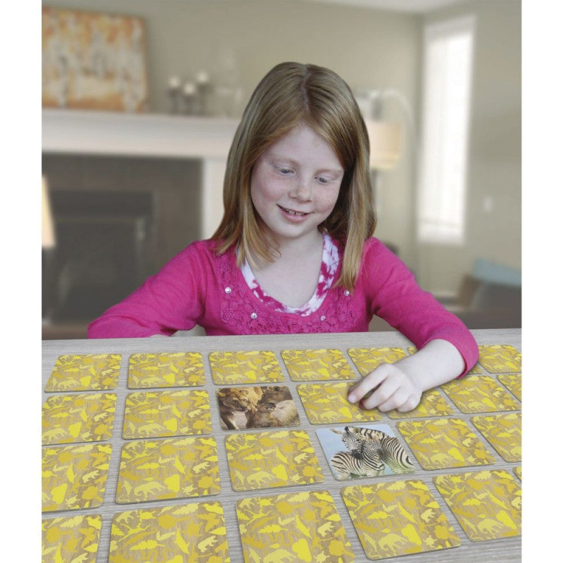 WWF Memory Matching Animal Families Board Game with Tiles Age- 3 Years & Above