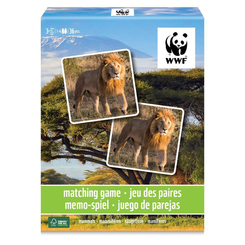 WWF Memory Matching Mammals Board Game with Tiles Age- 3 Years & Above