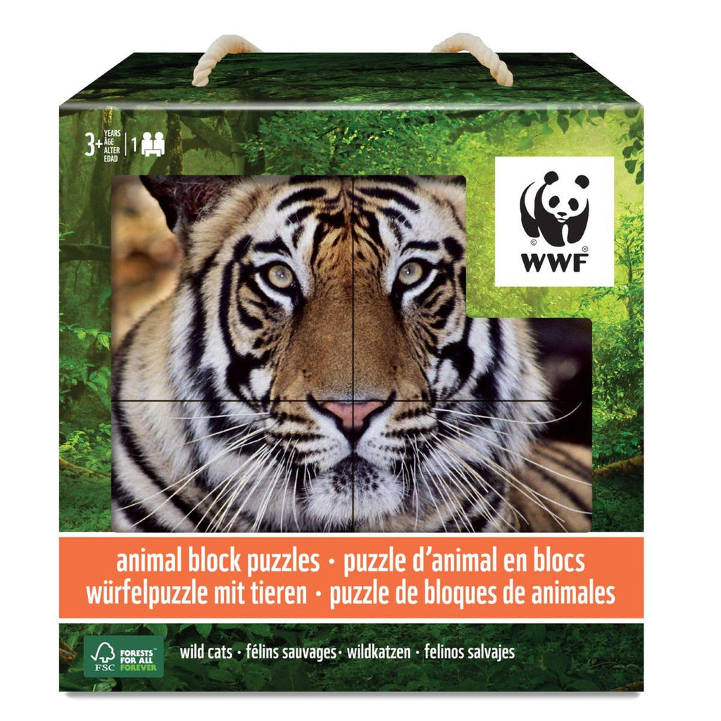 WWF Wild Cats 4 Block Kids Puzzles In a Box Age- 3 Years & Above