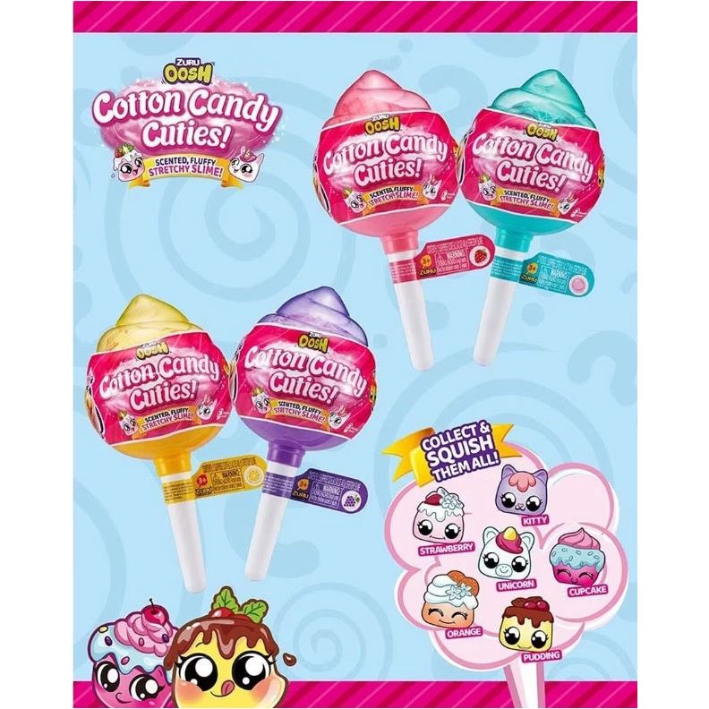 Zuru Oosh Cotton Candy Scented Fluffy Stretchy Foam Putty Slime 8627SQ1 Age- 5 Years & Above