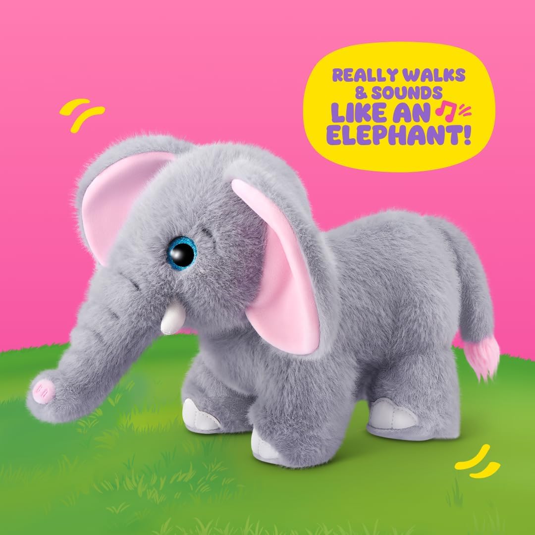 Zuru Pets Alive Elephant and Baby Interactive Animal Toy for Kids, Pretend Pet Play with Fun Movement & Sounds Age- 3 Years & Above
