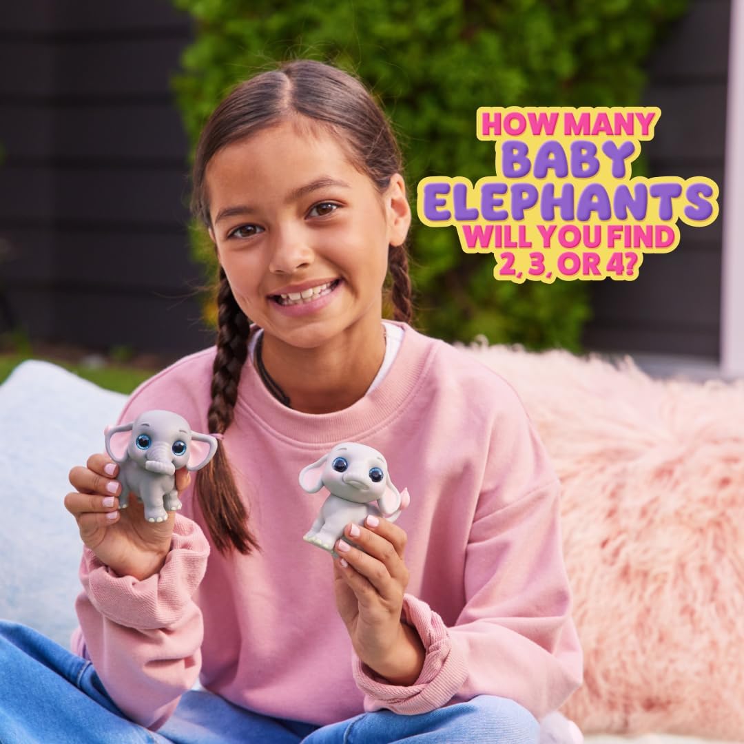 Zuru Pets Alive Elephant and Baby Interactive Animal Toy for Kids, Pretend Pet Play with Fun Movement & Sounds Age- 3 Years & Above