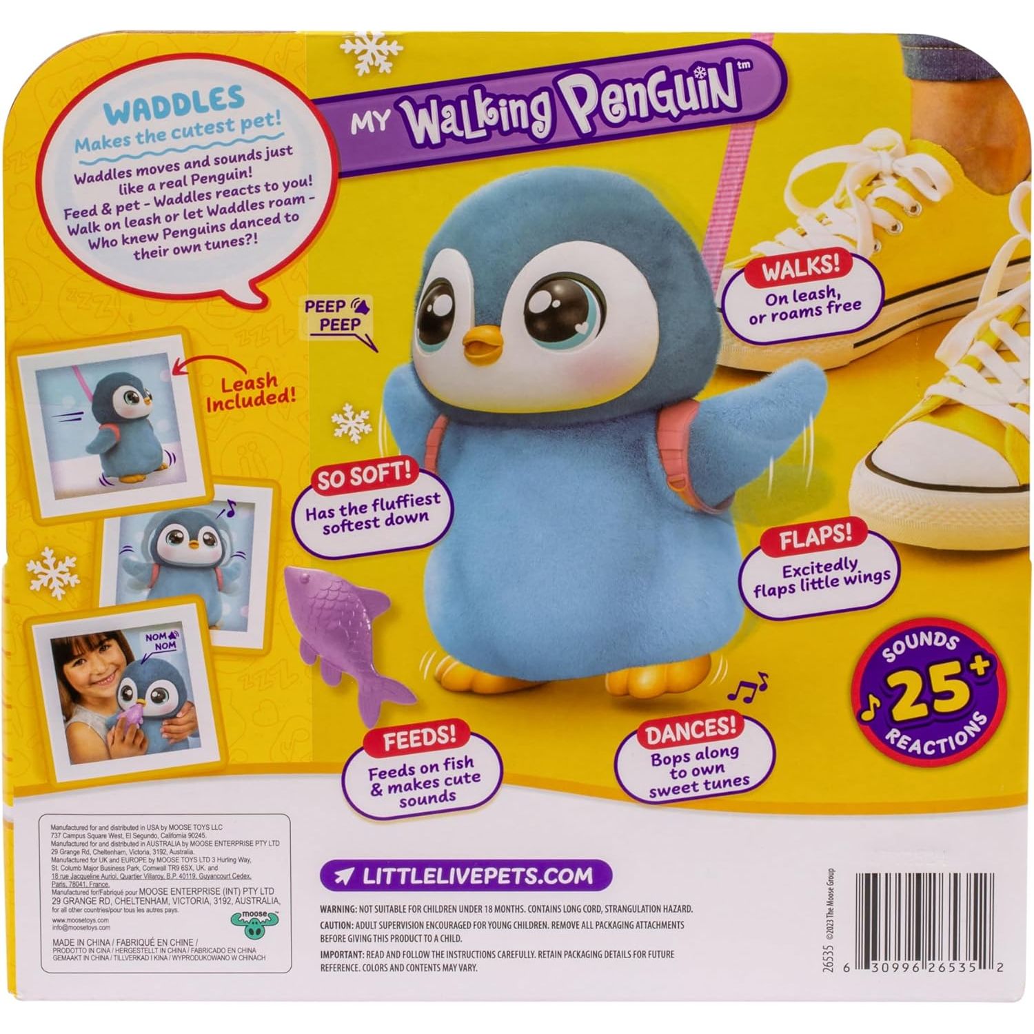 Zuru Pets Alive Penguin Interactive Animal Toy for Kids, Pretend Pet Play with Fun Movement & Sounds Age- 3 Years & Above