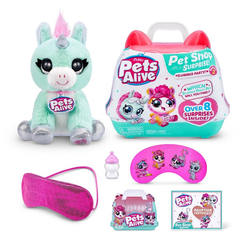 Zuru Pets Alive Surprise Interactive Plush Toy Series 2 Slumber Party Blue Age- 2 Years & Above