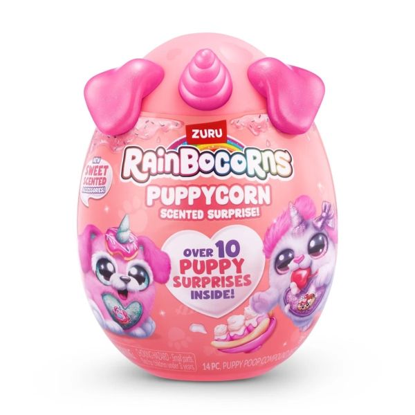 Zuru Rainbocorns Puppycorn Scented with 10+ Surprises ZUR-9298 Pink Age- 3 Years & Above