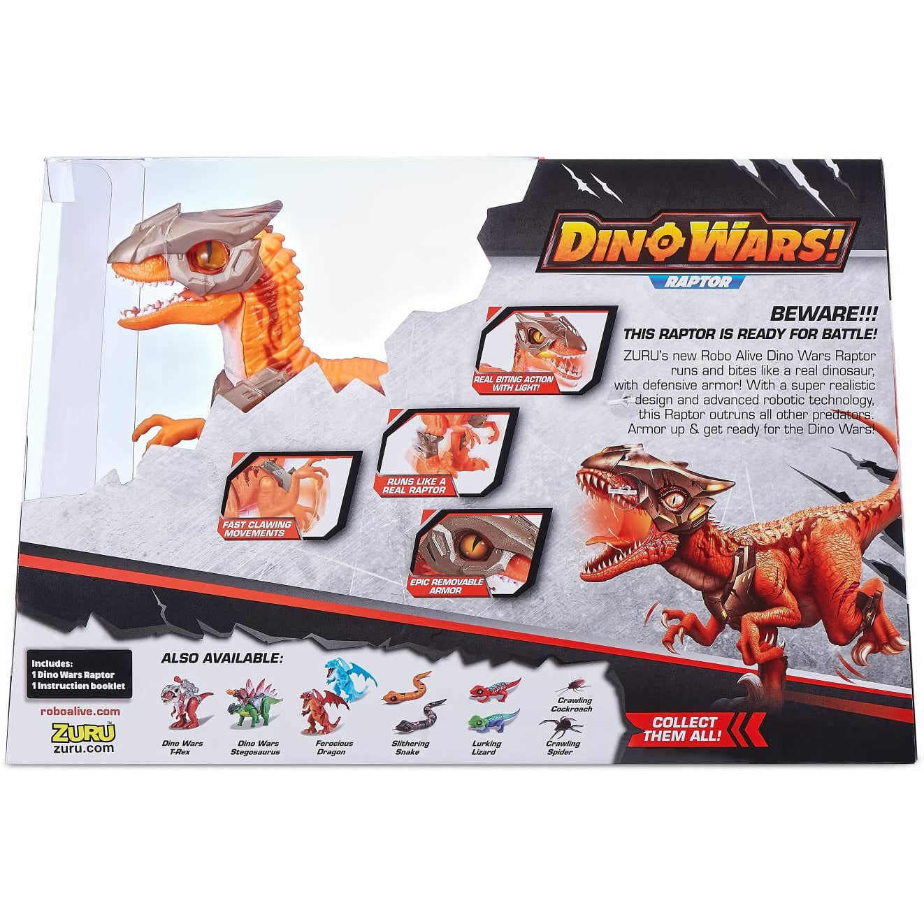 Zuru Robo Alive Dino Wars Raptor Toy Multicolor Age-3 Years