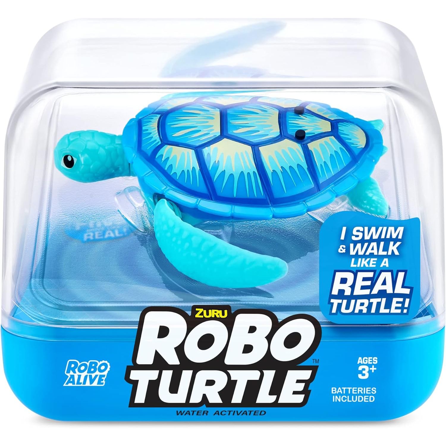 Zuru Robo Alive Turtle Robotic Turtle Toy, Water Activated Swimming Pet, Interactive Bath/Pool Play Age- 3 Years & Above