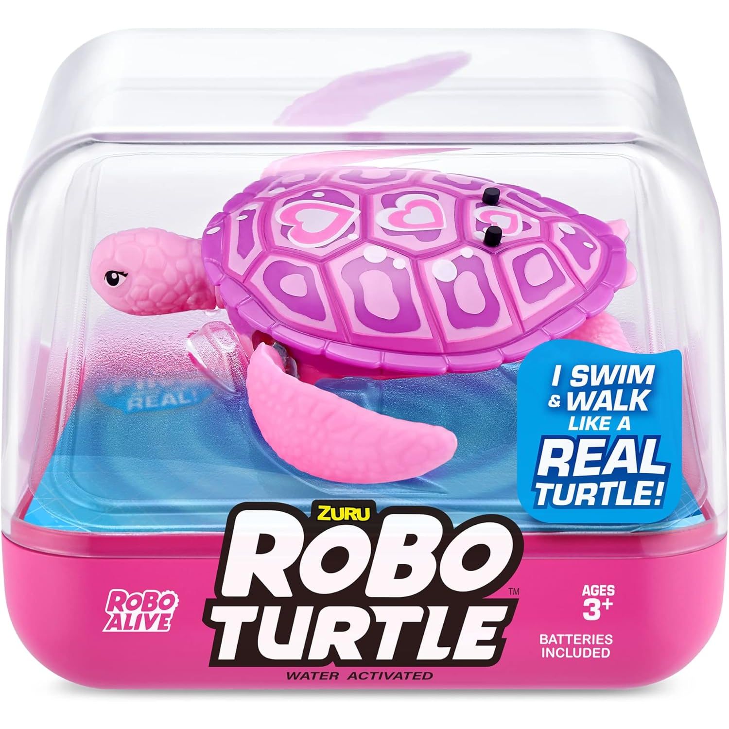 Zuru Robo Alive Turtle Robotic Turtle Toy, Water Activated Swimming Pet, Interactive Bath/Pool Play Age- 3 Years & Above
