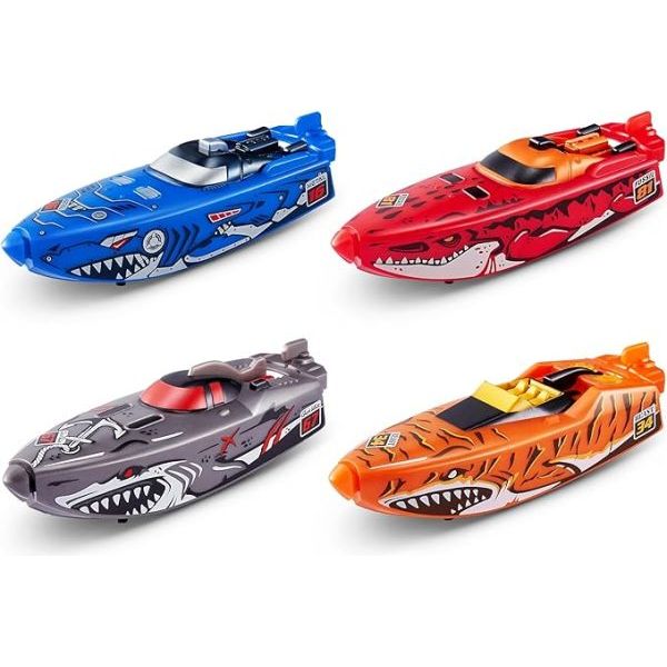 Zuru Robo Boats 2 Pack (Tiger Shark+Robo Shark) Assorted 71117UQ3 Age- 3 Years & Above