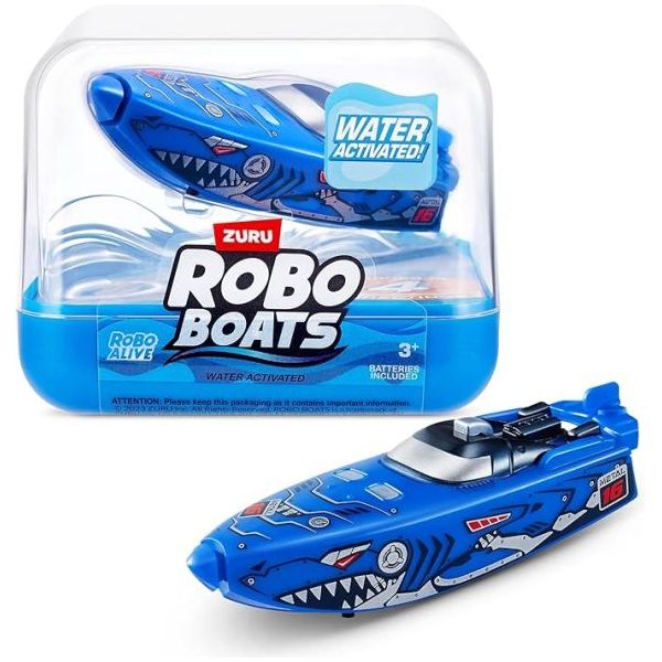Zuru Robo Boats 2 Pack (Tiger Shark+Robo Shark) Assorted 71117UQ3 Age- 3 Years & Above